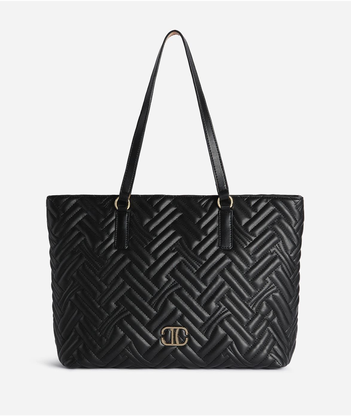 Alviero Martini 1A Classe 1C Matelassé borsa shopping Nera