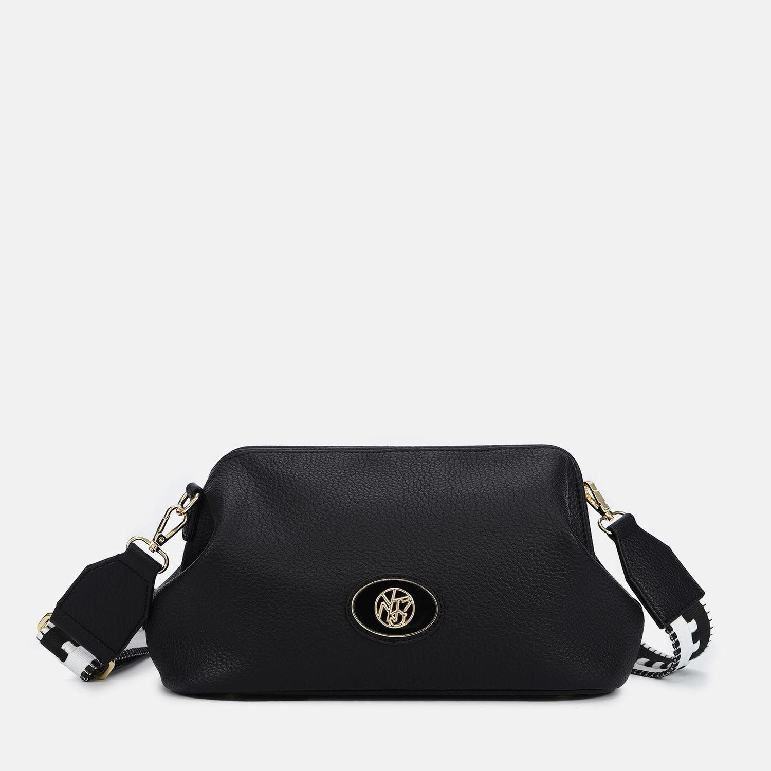 Alviero Martini 1A Classe Ynot? Borsa A Tracolla Happy In Pelle Sintetica Nera