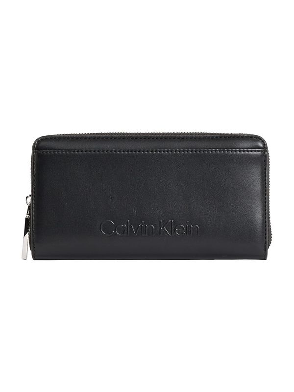 Calvin klein Portafoglio zip Around Logo Stampato Nero