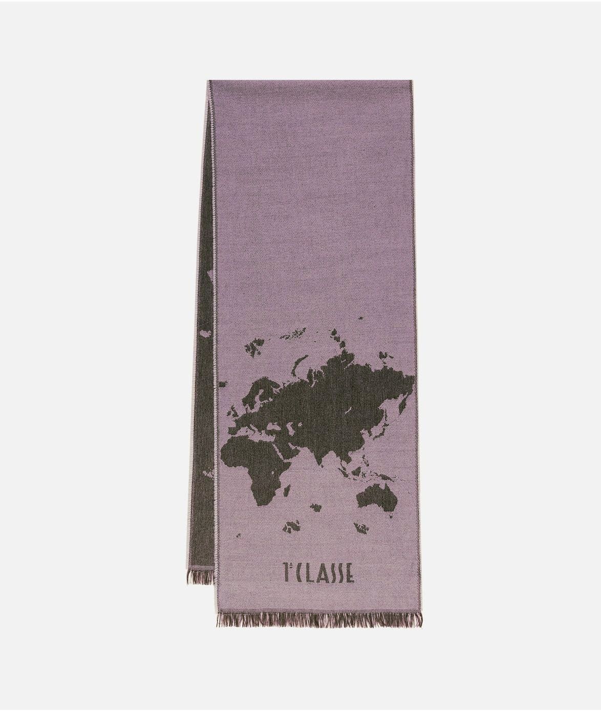 Alviero Martini 1A Classe Sciarpa Unisex Geo Pieno in misto lana e viscosa 30x180 Rosa Chiaro