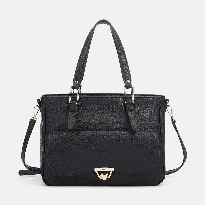 Y Not? Borsa Shopping Harmony In Pelle Sintetica Nera