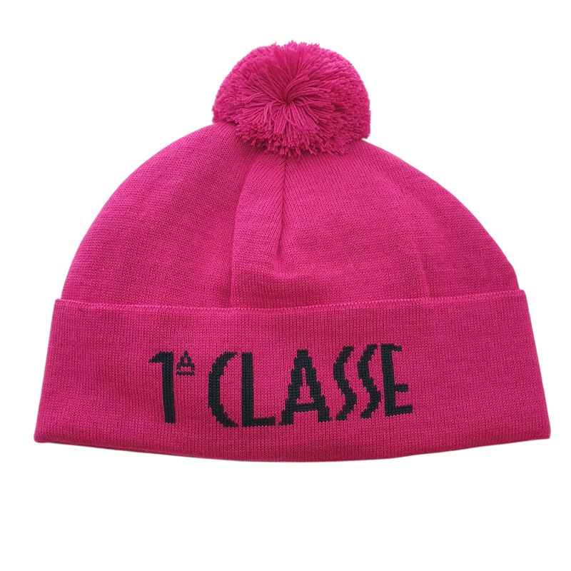Alviero Martini 1A Classe Cappellino con pom-pon in misto lana Fuxia