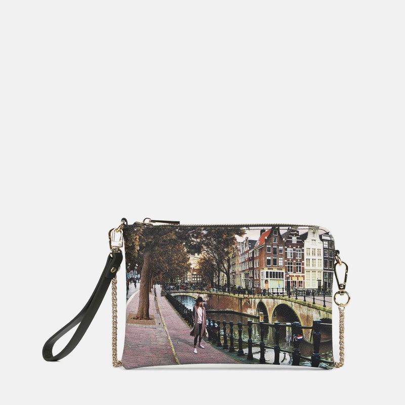 Y Not? Clutch Piccola Yes Bag Stampa Amsterdam Bridge