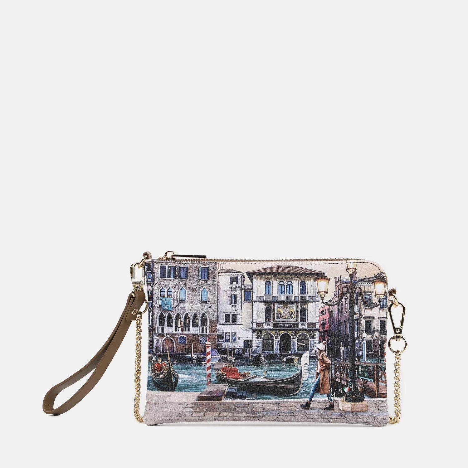 Y Not? Clutch Yes Bag Stampa Blue Lagoon Venezia