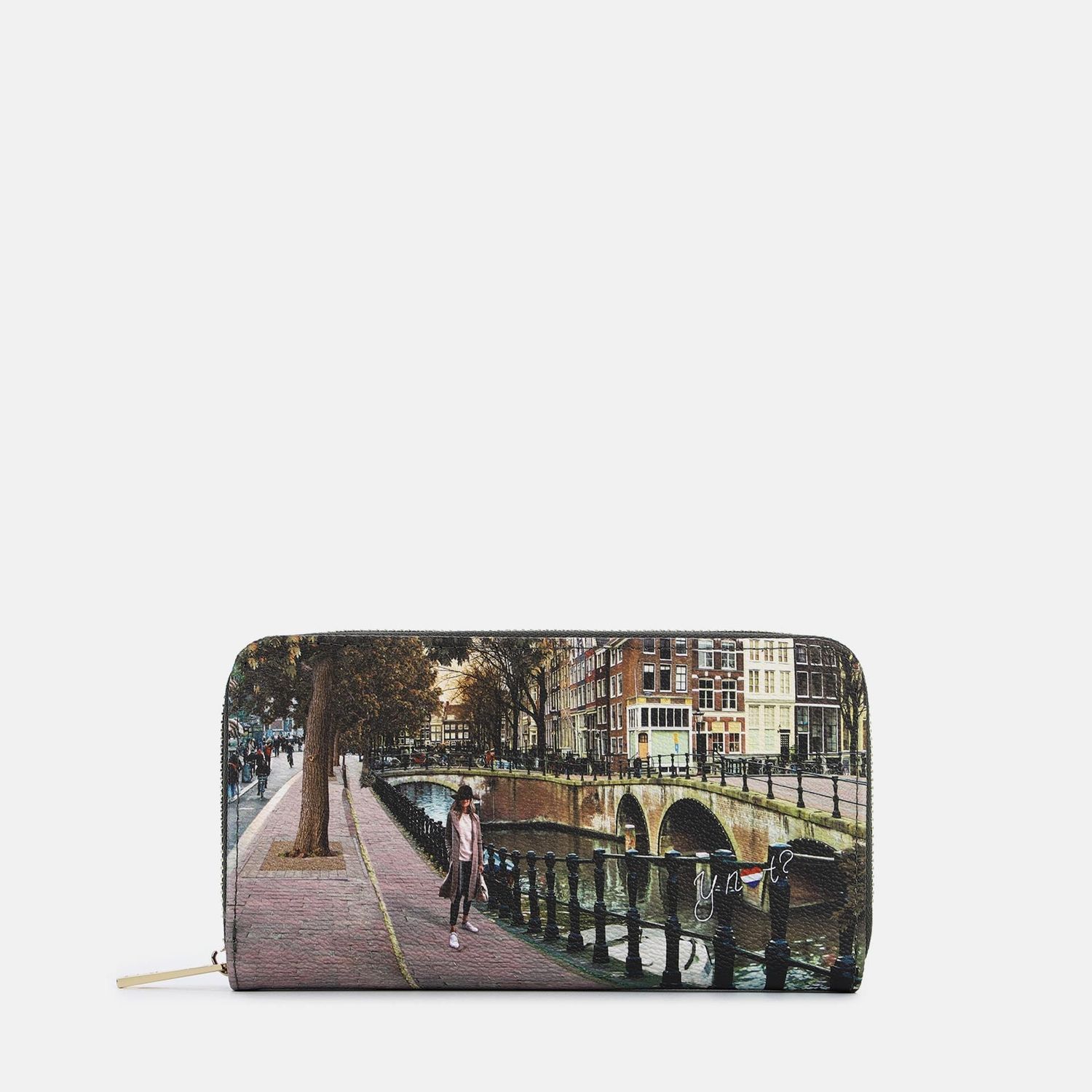Y Not? Portafoglio 1 cerniera Yes Bag Stampa Amsterdam Bridge