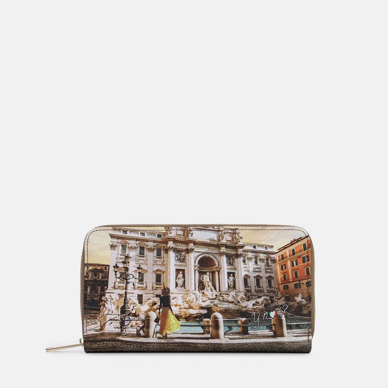 Y Not? Portafoglio 1 cerniera Yes Bag Stampa Lost in Rome