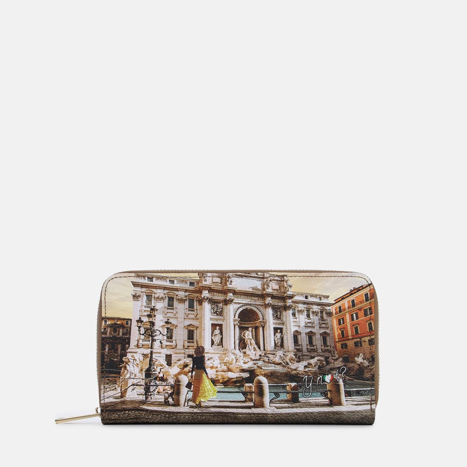 Y Not? Portafoglio 1 cerniera Yes Bag Stampa Lost in Rome