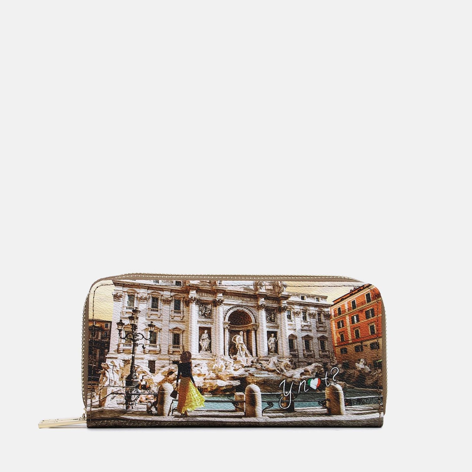 Y Not? Portafoglio 2 cerniere Yes Bag Stampa Lost in Rome