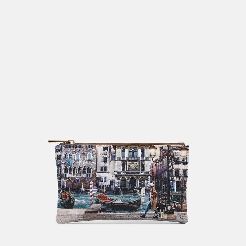 Y Not? Beauty Case Medium Yes Bag Stampa Blue Lagoon Venezia