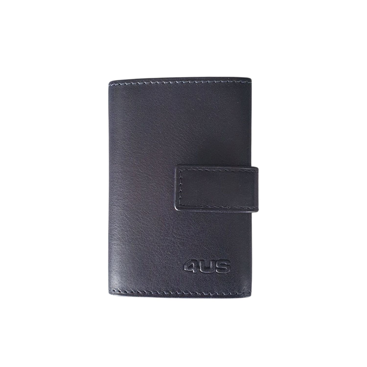 Paciotti 4us Metal Clip Card In Pelle Blu Scuro