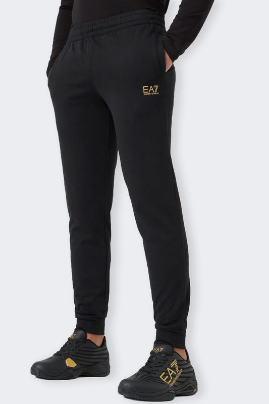 Emporio Armani EA7  Pantaloni jogger Core Identity in cotone Nero