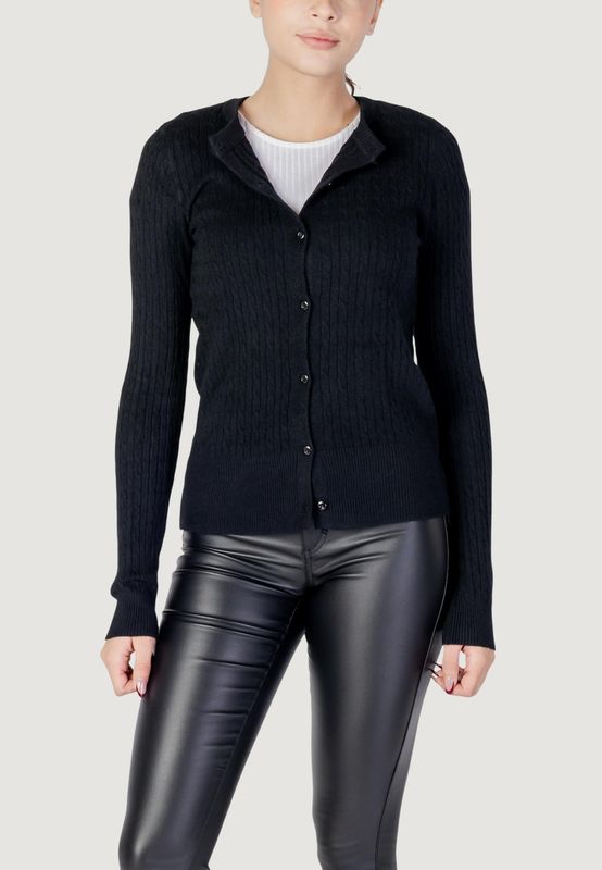 Choral Cardigan in Viscosa Nero