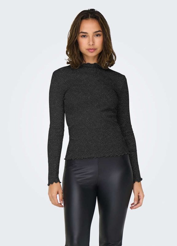 Only - Maglia Donna Nero Glitterato