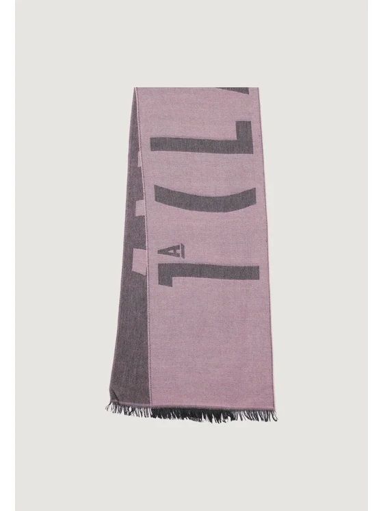 Alviero Martini 1A Classe Sciarpa Unisex Logo Grande in misto lana e viscosa 30x180 Rosa