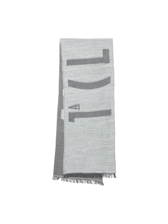 Alviero Martini 1A Classe Sciarpa Unisex Logo Grande in misto lana e viscosa 30x180 Grigio