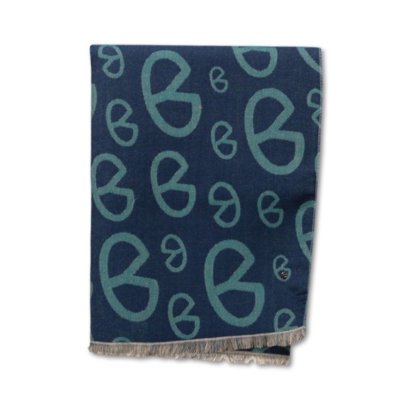 Ynot? Maxi Sciarpa 190x70 Jacquard  Blu Deep