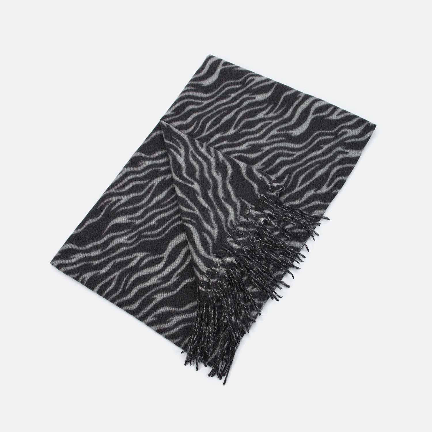 Ynot? Maxi Sciarpa 190x70 Stampata Jungle Nero