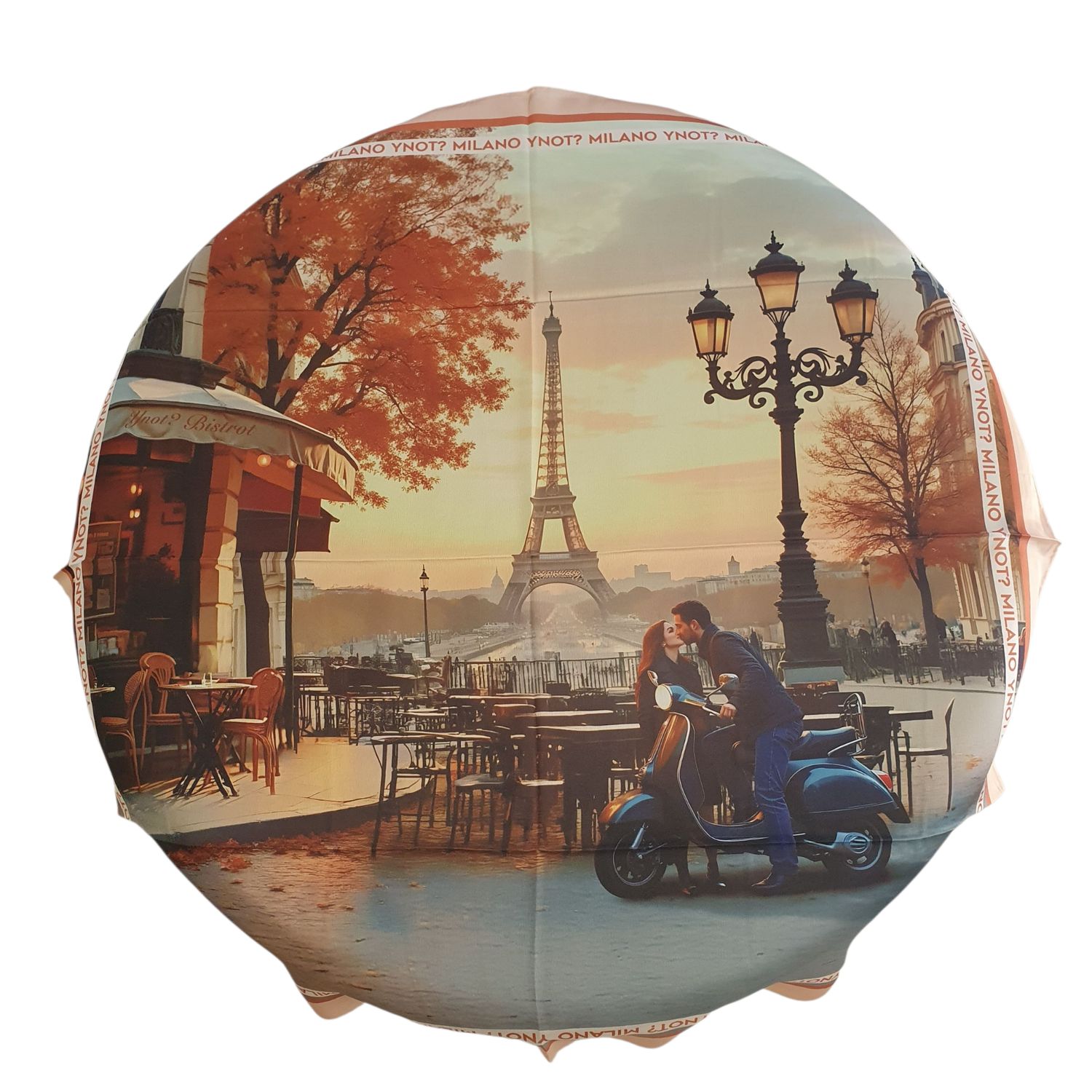 Y Not? Foulard  90 X 90 Kiss From Paris 