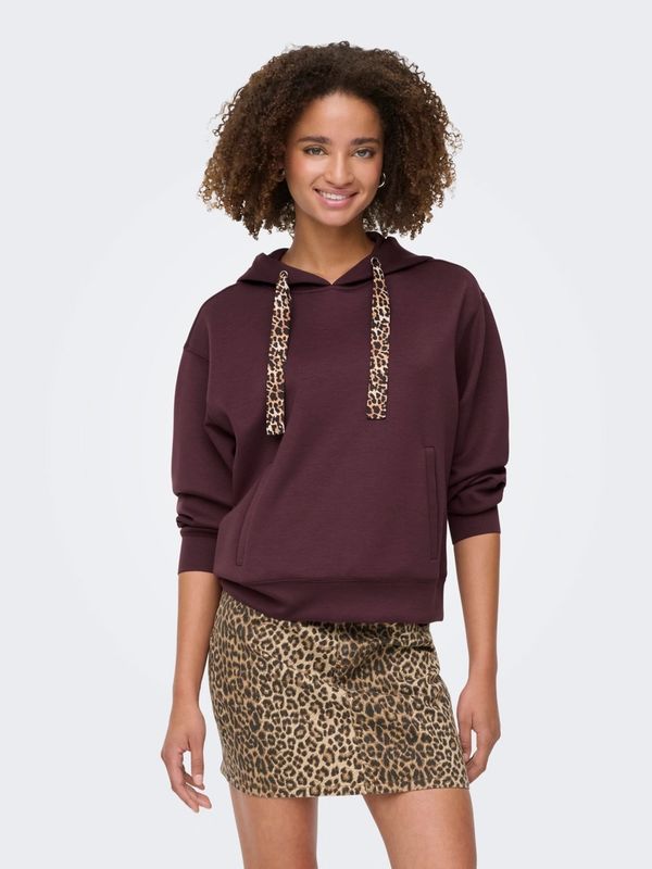 Only Felpa Onlialina Bordeaux 
