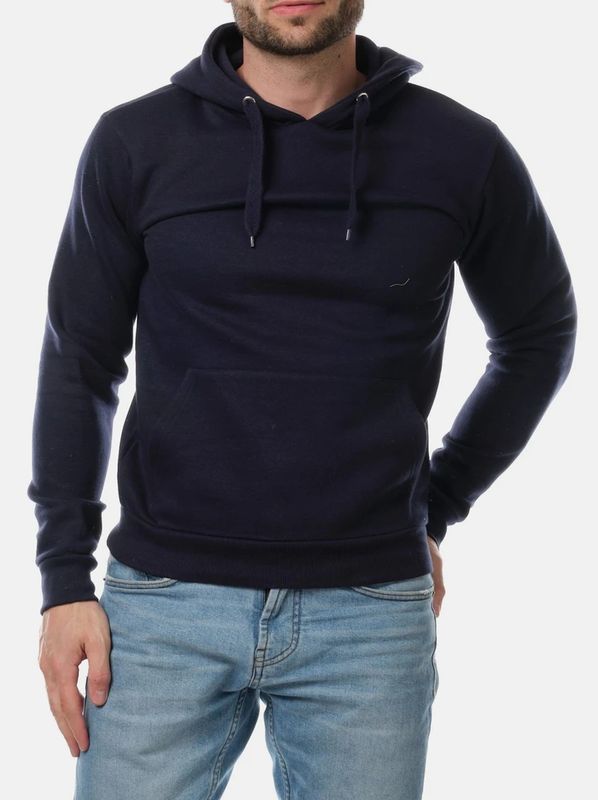 Hopenlife Felpa con cappuccio Slim in cotone Blu scuro 