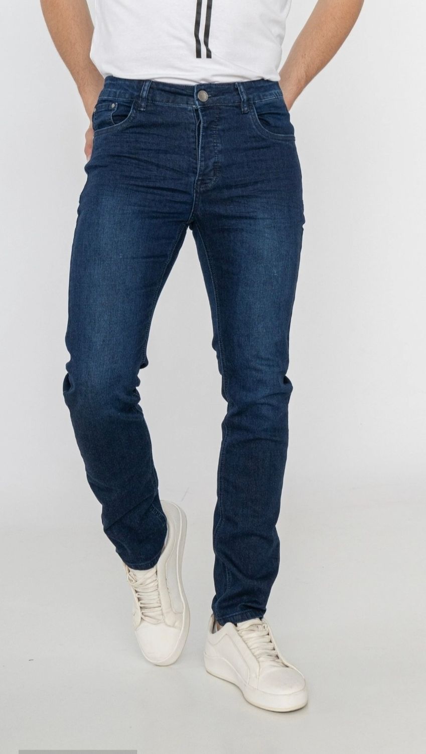 Steven Miles Jeans Blu Denim Taglio Slim