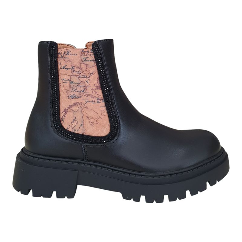 Alviero Martini 1A Classe Tronchetto con Strass in Ecopelle Nero/Geo Beige Alviero Martini 1A Classe Tronchetto con Strass in Ecopelle Nero/Geo Beige