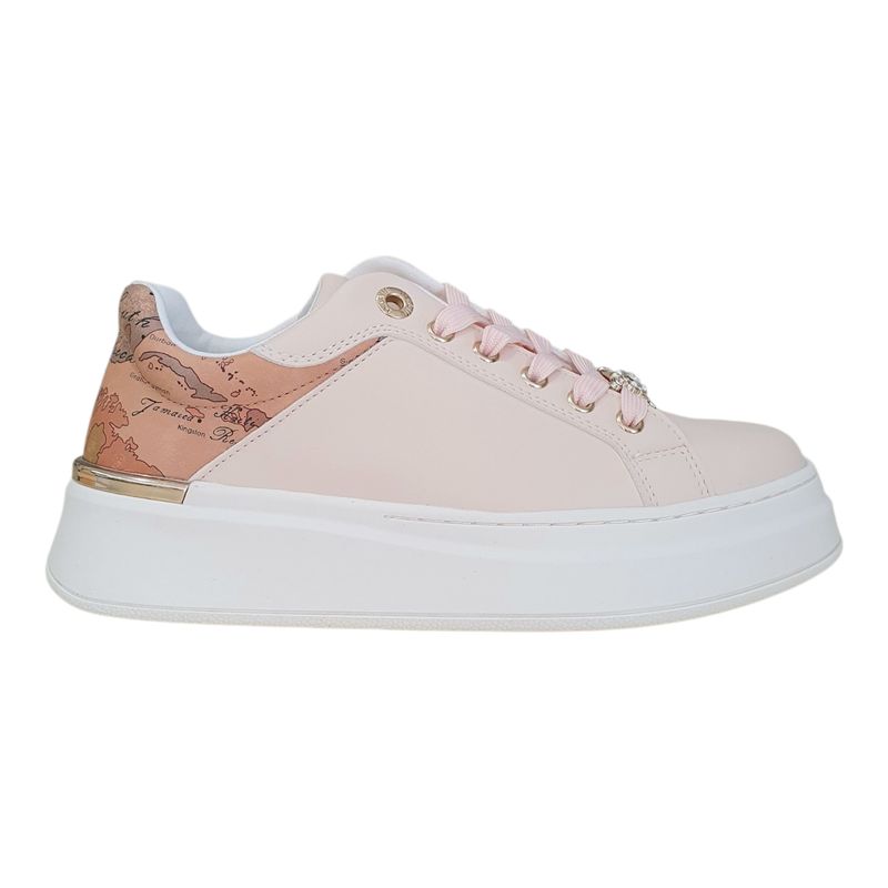 Alviero Martini 1A Classe Sneakers Donna Fondo a Cassetta Rosa Nude/Geo Beige