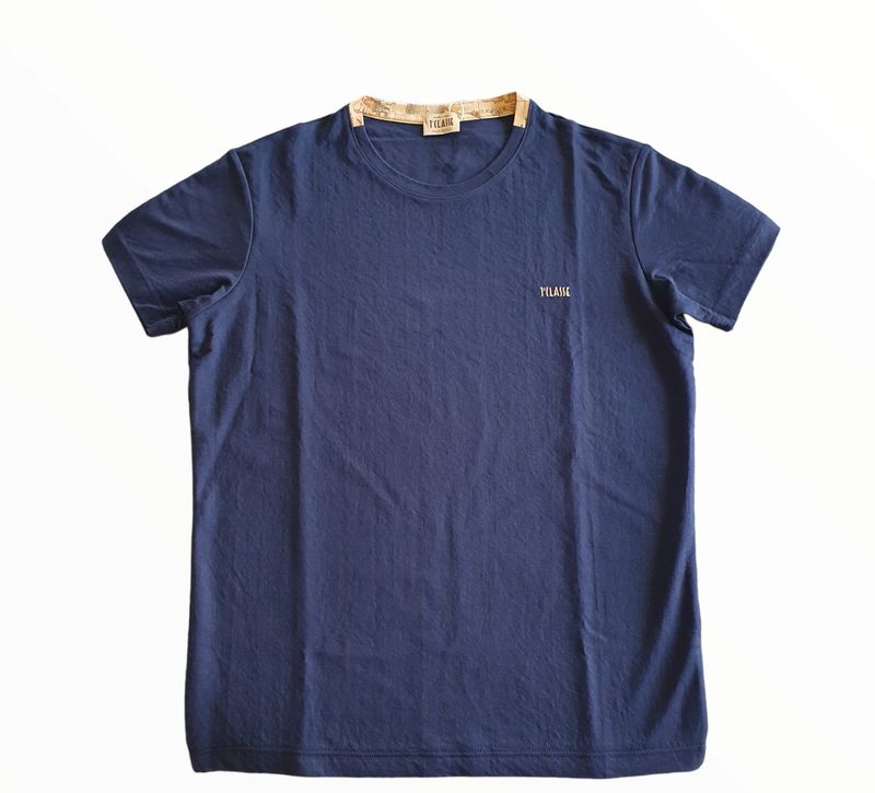 Alviero Martini 1A Classe T-shirt Uomo in Viscosa Dark Blue Alviero Martini 1A Classe T-shirt Uomo in Viscosa Dark Blue