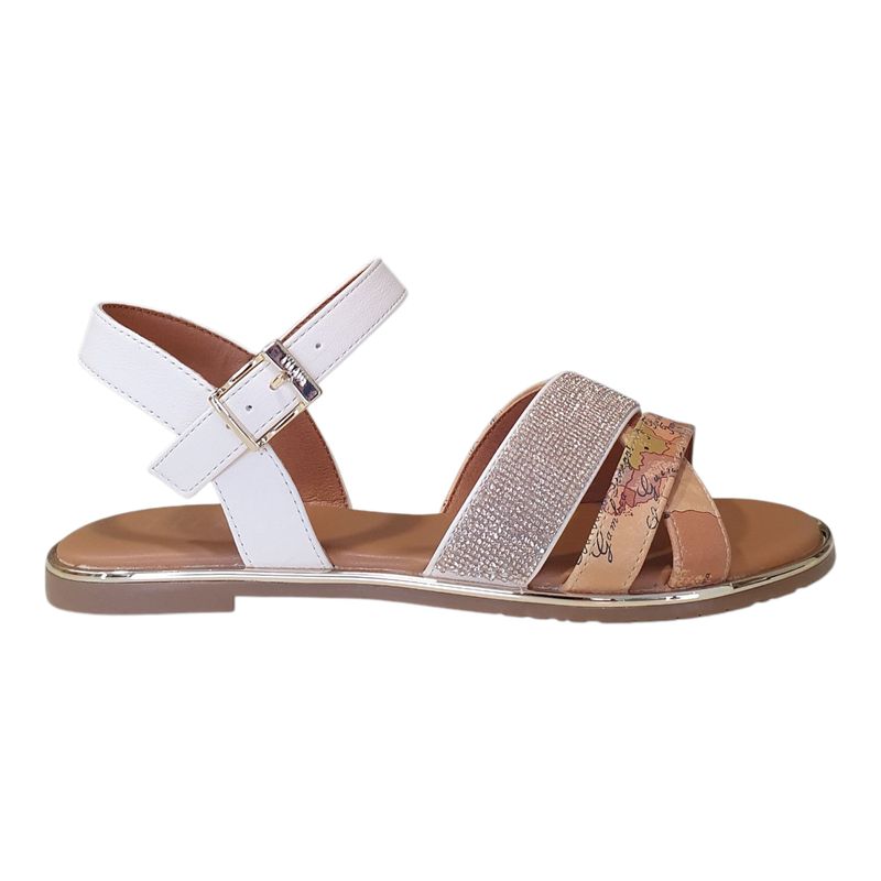 Alviero Martini 1A Classe Sandalo Basso Rosa Nude/Geo Beige