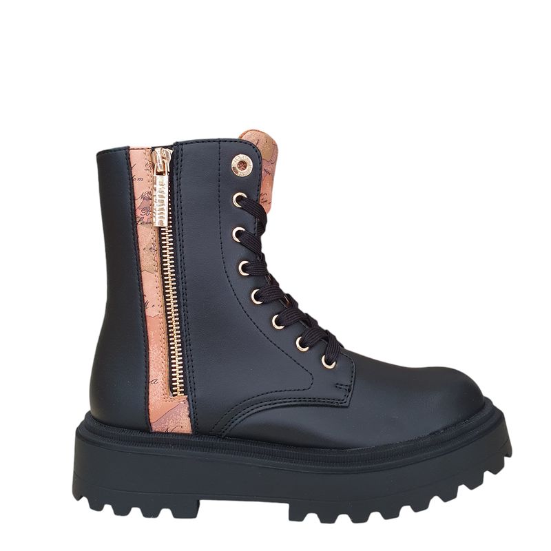 Alviero Martini 1A Classe Anfibio in Ecopelle Nero/Geo Beige