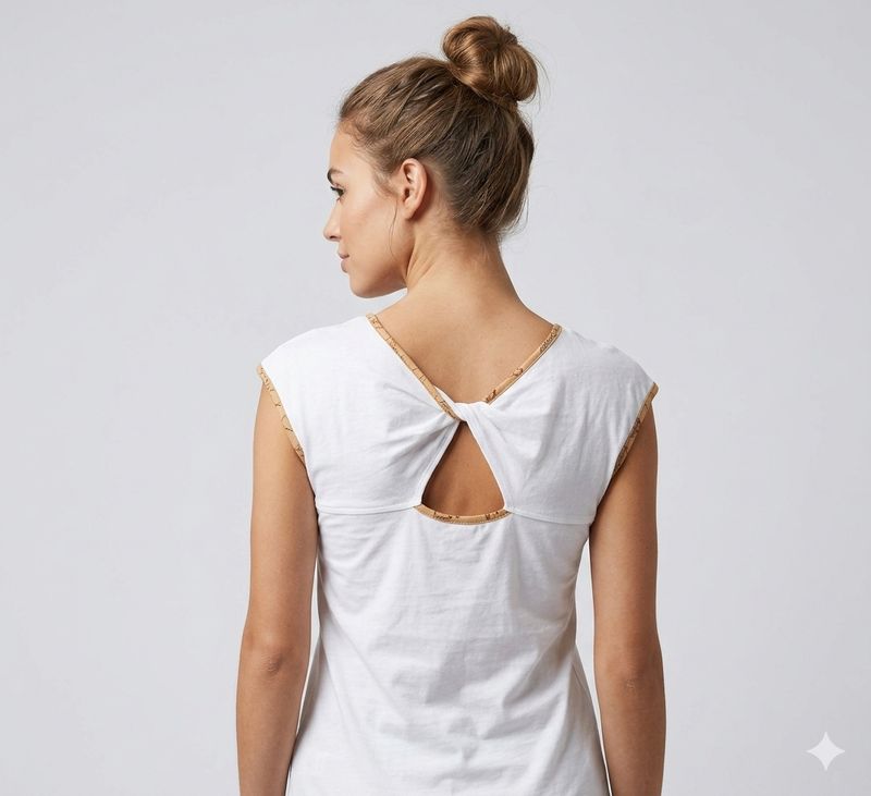 Alviero Martini 1A Classe (Donnavventura) T-shirt con motivo nodo Dietro Bianca