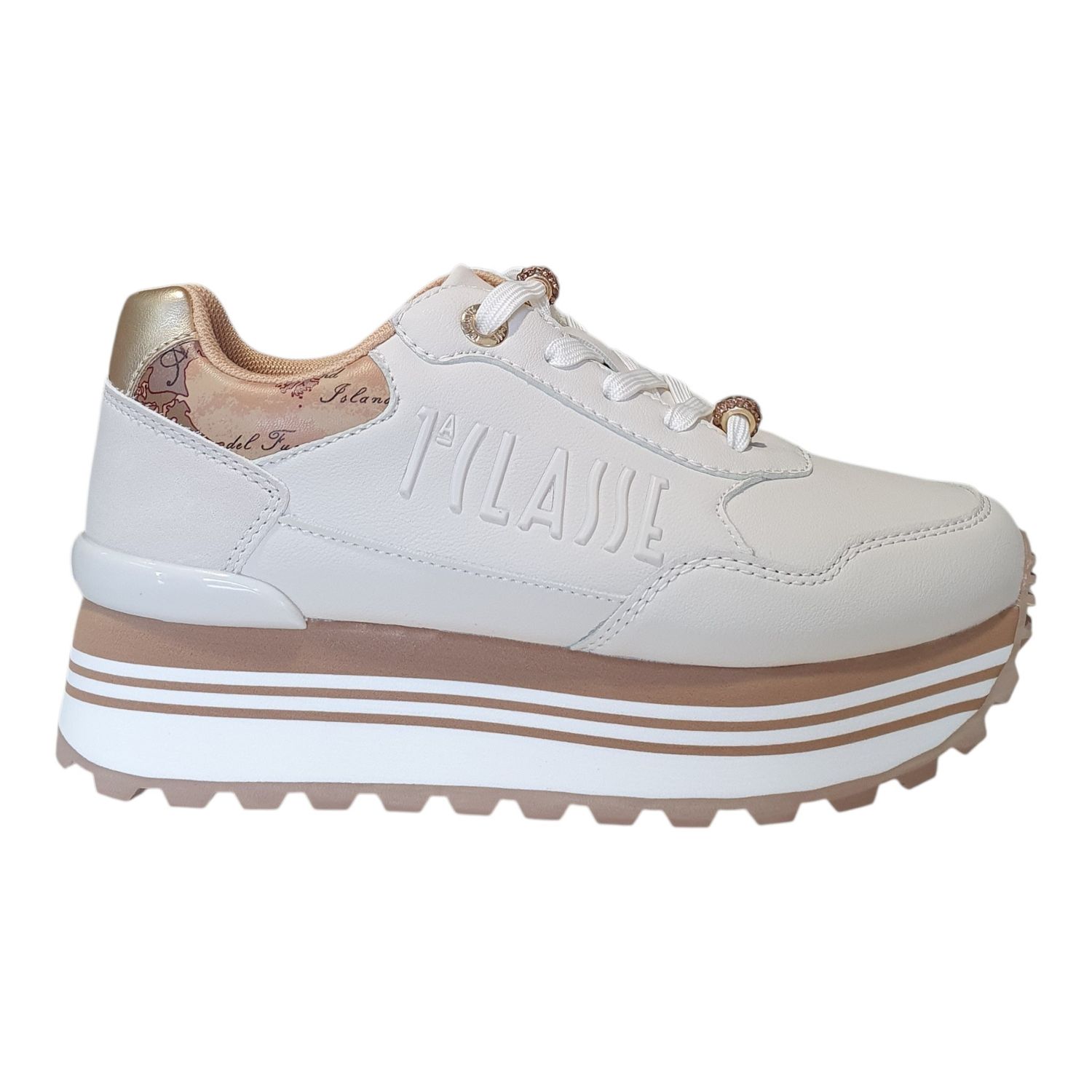 Alviero Martini 1A Classe Sneakers Running Off White/Geo Beige 