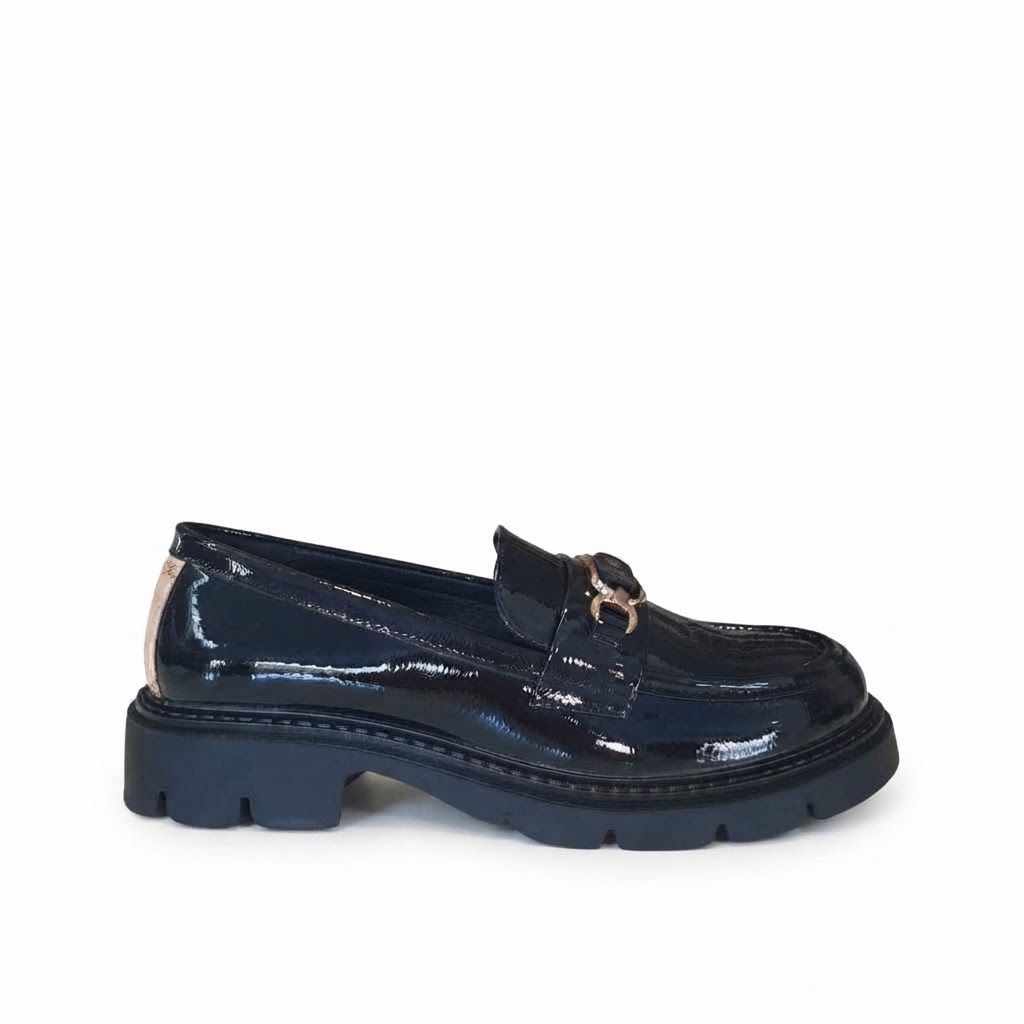 Alviero Martini 1A Classe Mocassino in vernice Nera 