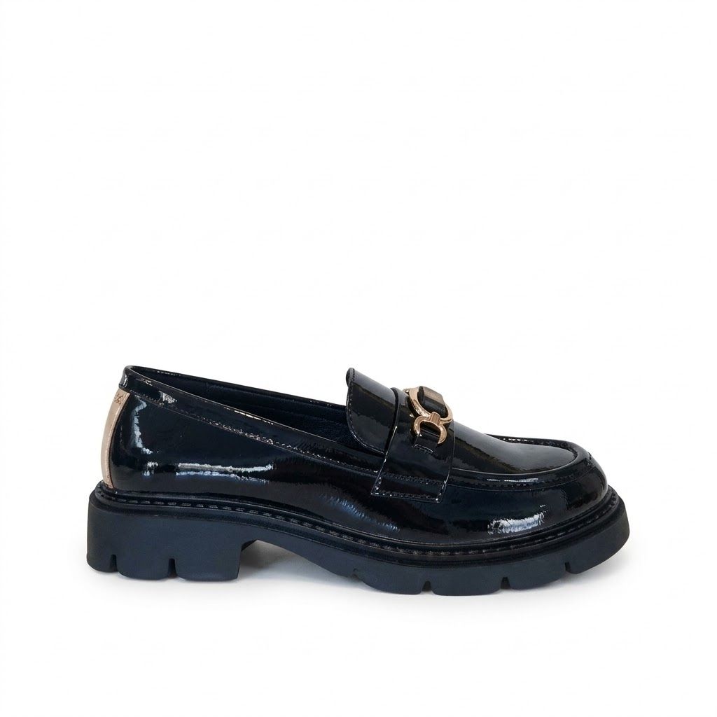 Alviero Martini 1A Classe Mocassino in vernice Nera 