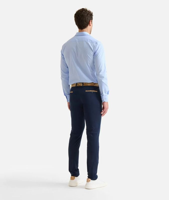 Alviero Martini 1A Classe Pantaloni Uomo super slim in cotone invernale stretch Blu Navy