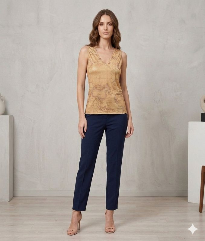 Alviero Martini 1A Classe Geo Lamรฉ canotta Geo Classic Alviero Martini 1A Classe Geo Lamรฉ canotta Geo Classic