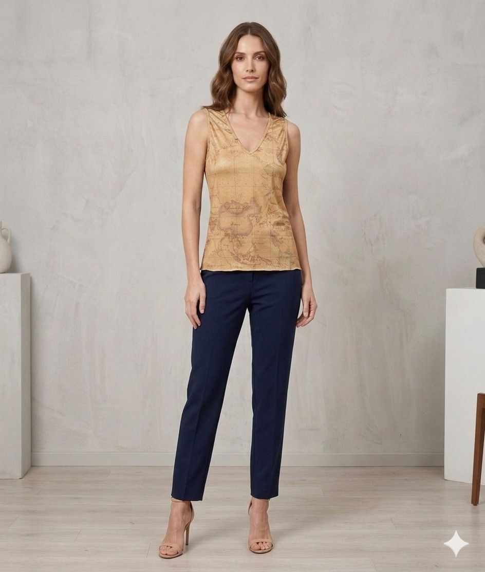 Alviero Martini 1A Classe Geo Lamé canotta Geo Classic