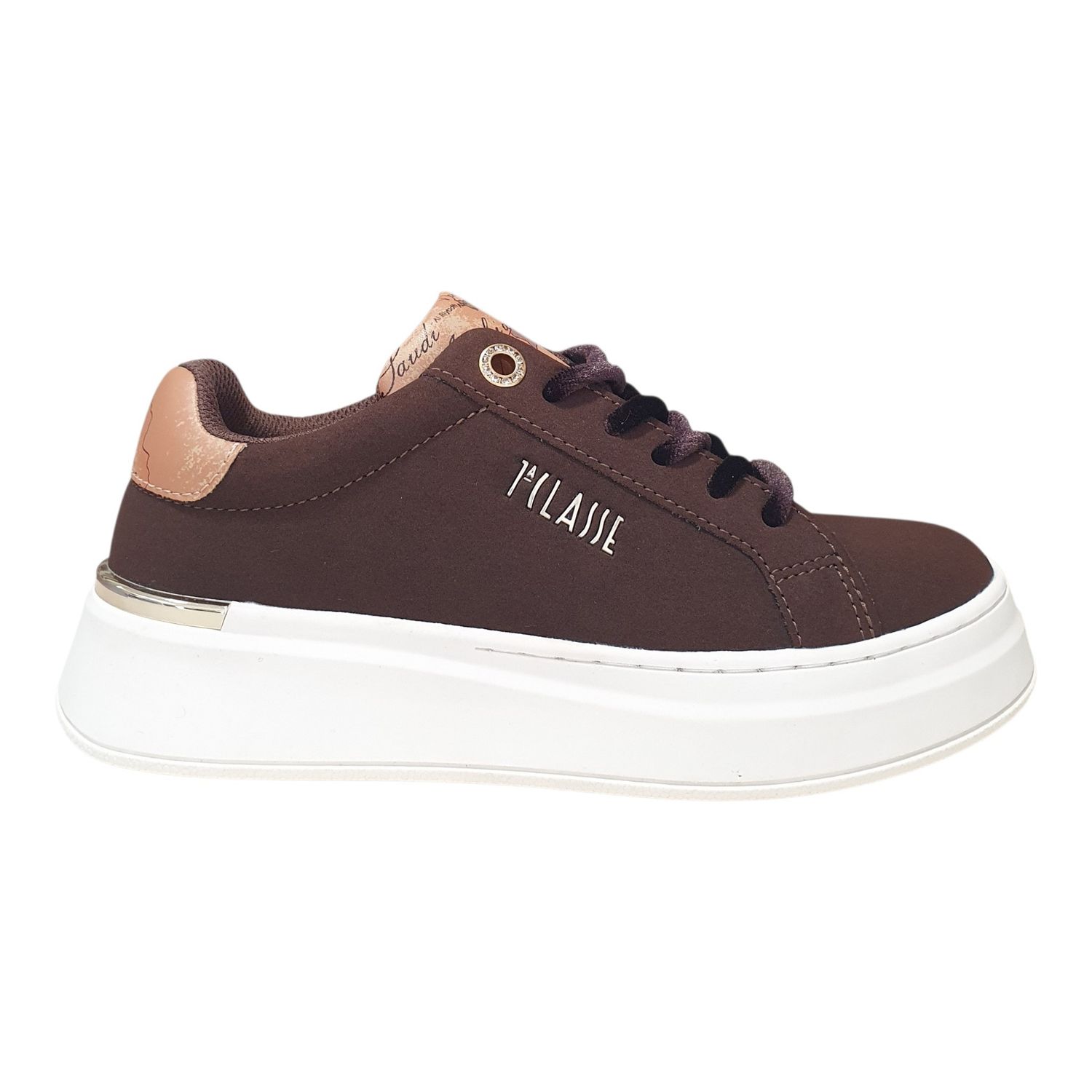 Alviero Martini 1A Classe Sneakers Donna Fondo a Cassetta Dark Brown 