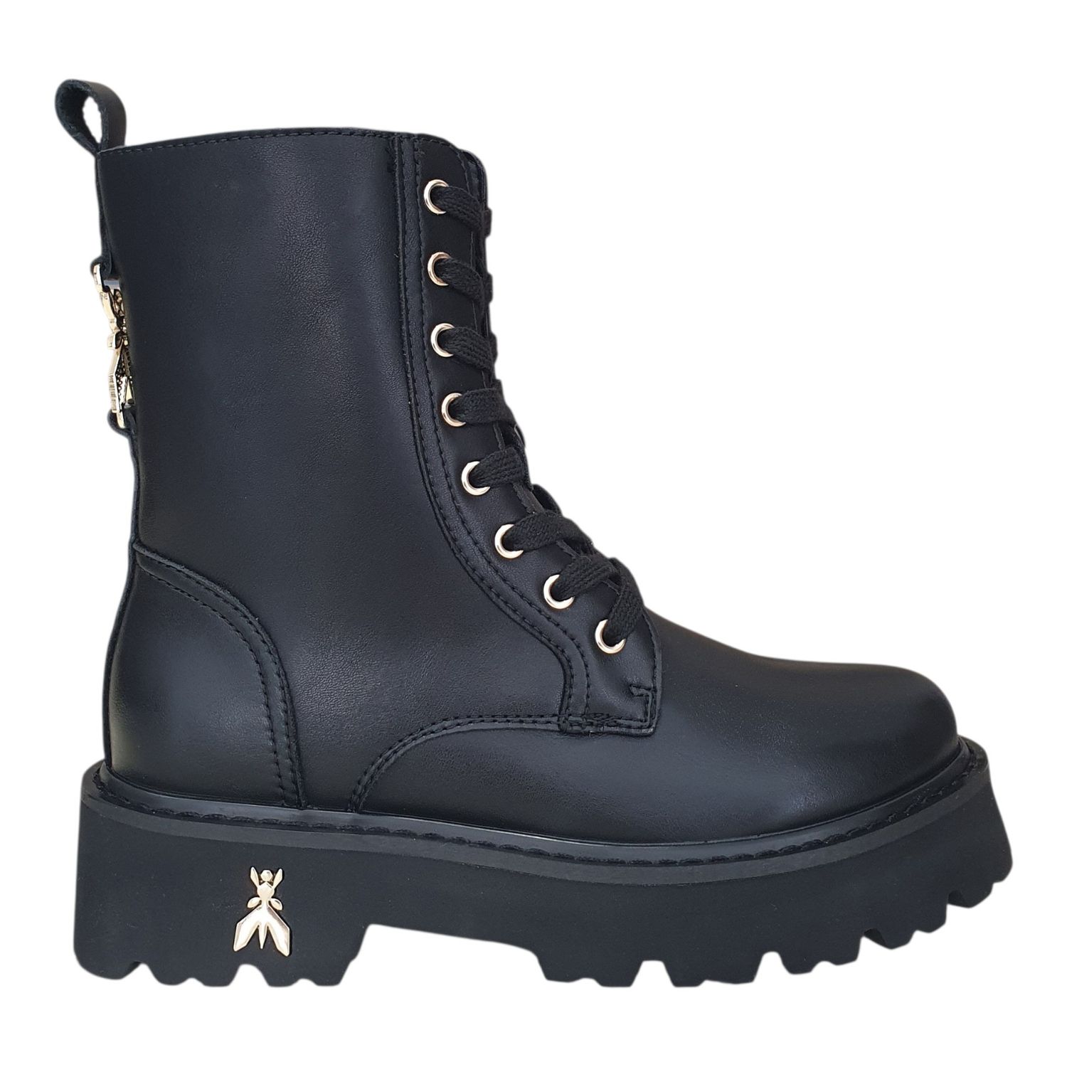 Patrizia Pepe Anfibi in pelle con zip Nero