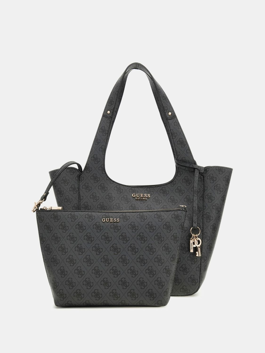 Guess Shopper Calista 4G logo Grigio/Nero
