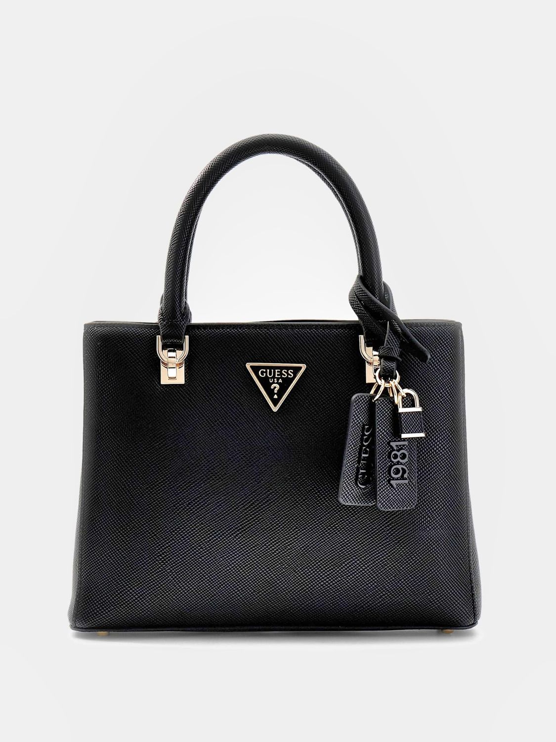 Guess Borsa a mano Noelle saffiano Nera