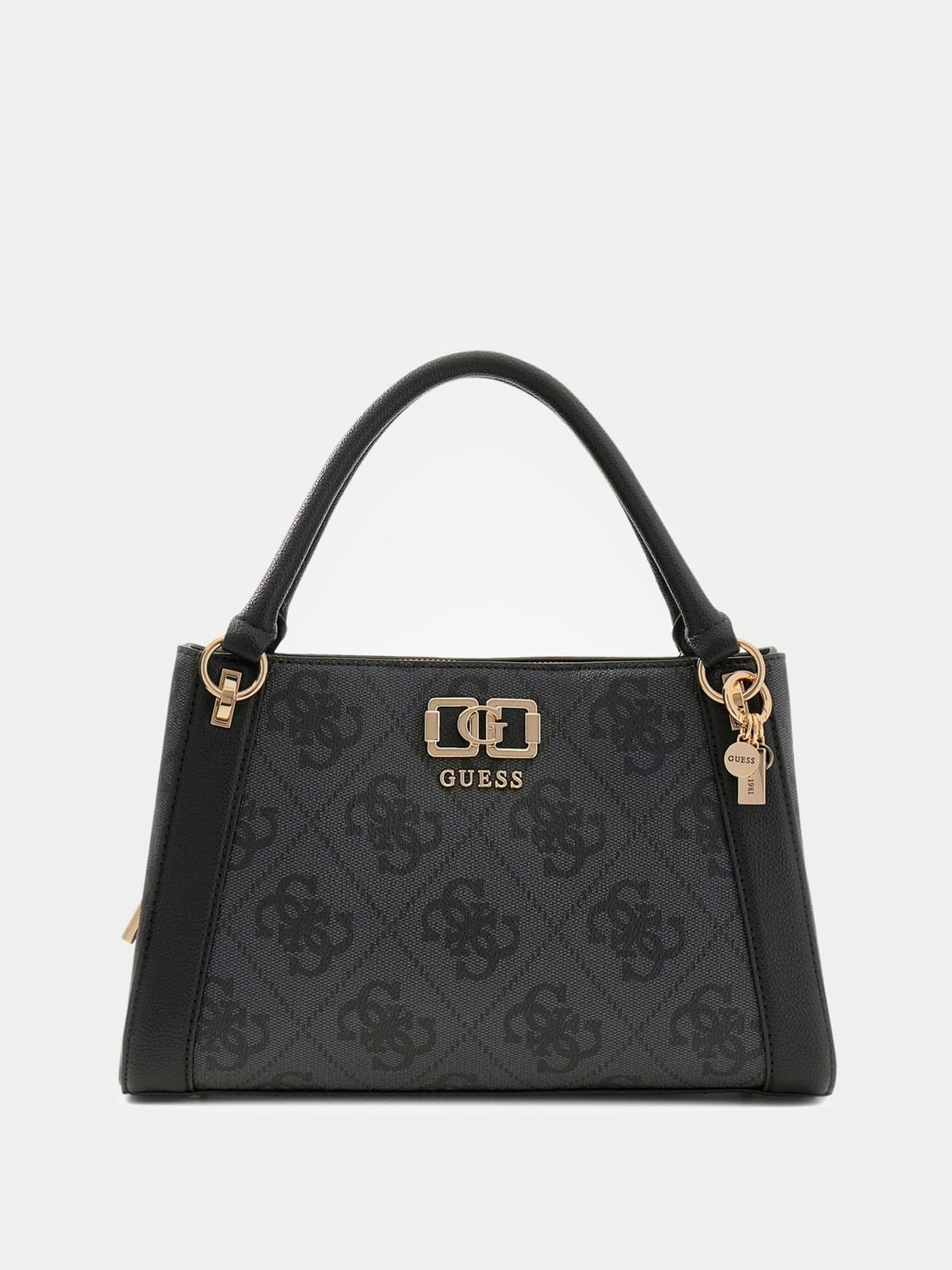 Guess Borsa a mano Logo Karnilla Grigio/Nero