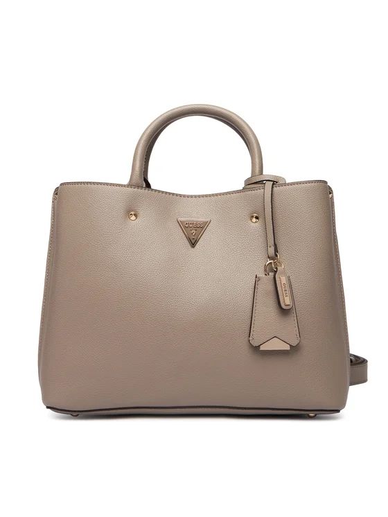 Guess Borsa a mano Meridian borchie Dark Taupe