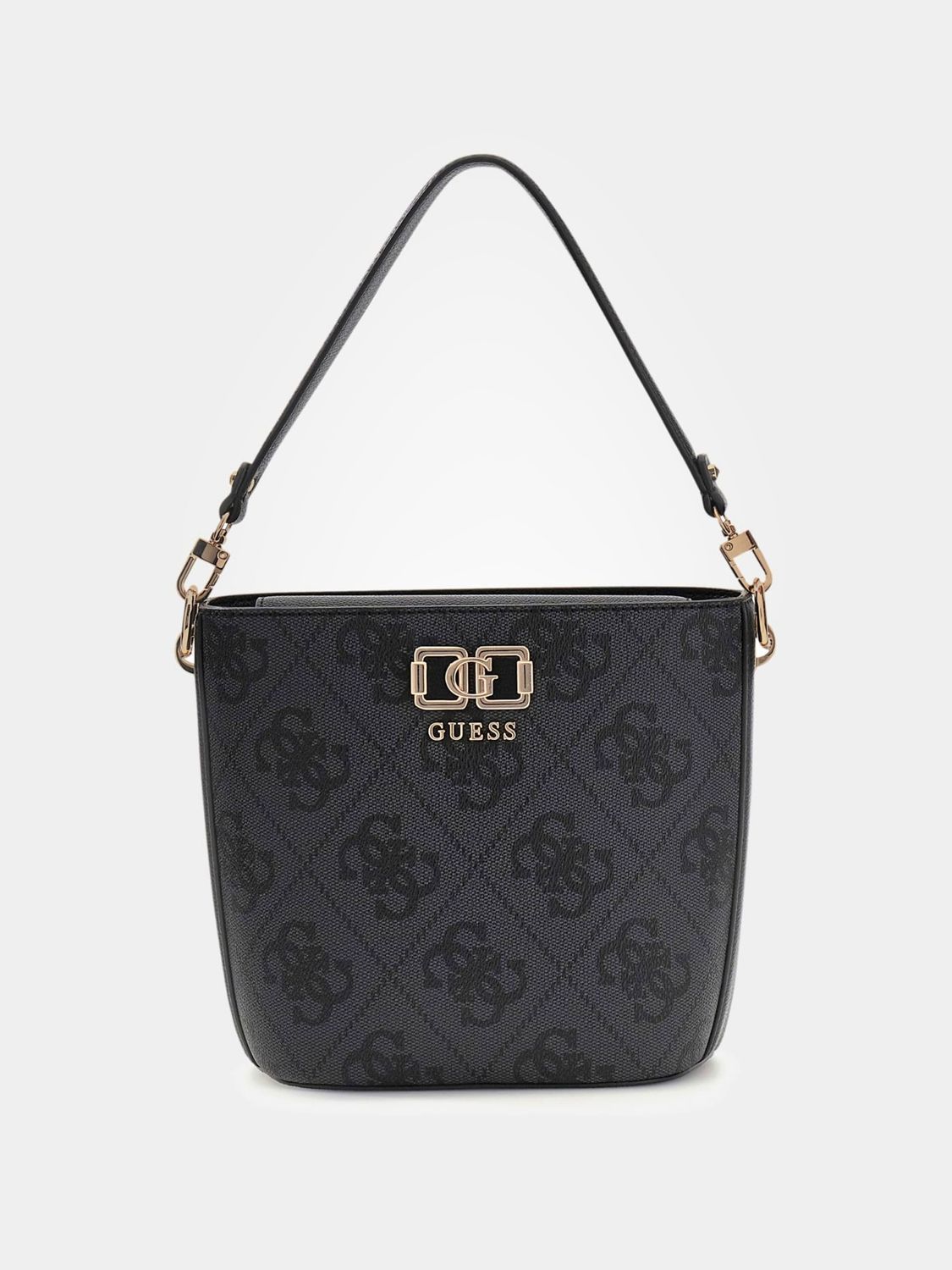 Guess Borsa secchiello Logo Karnilla Grigio/Nero