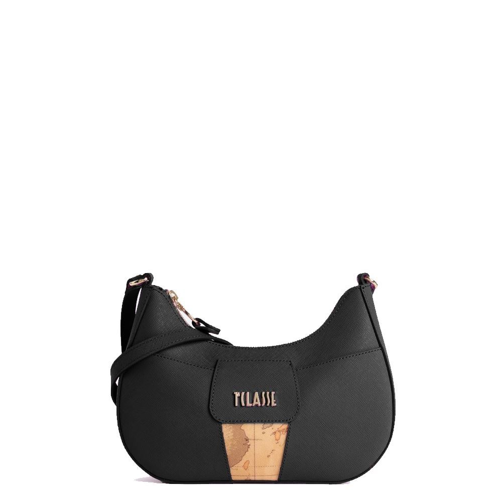 Alviero Martini 1A Classe Bloom City tracollina a mezzaluna Nera