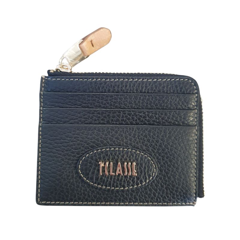 Alviero Martini 1A Classe Rodeo Leather portacarte con zip Nero