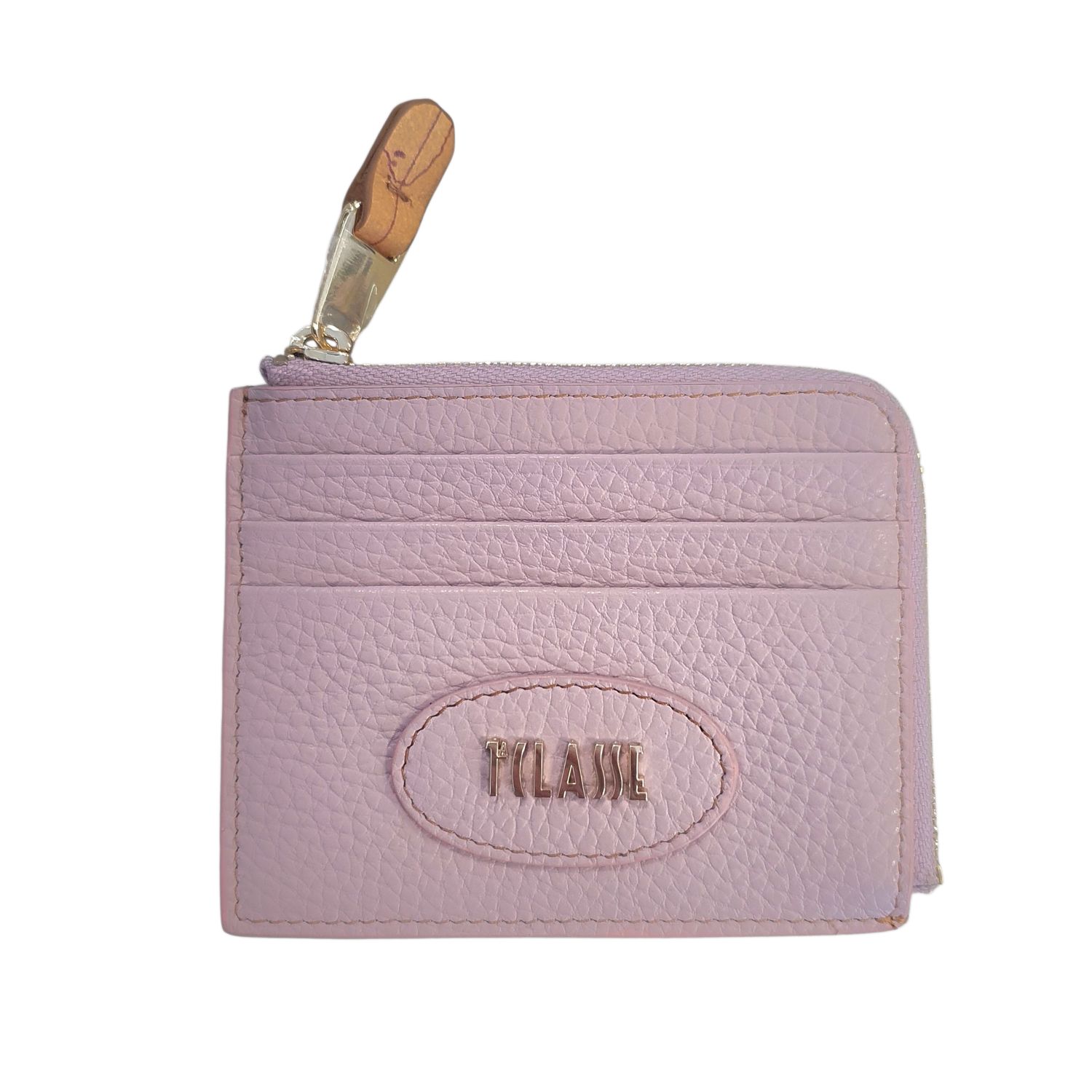 Alviero Martini 1A Classe Rodeo Leather portacarte con zip Light Lilla