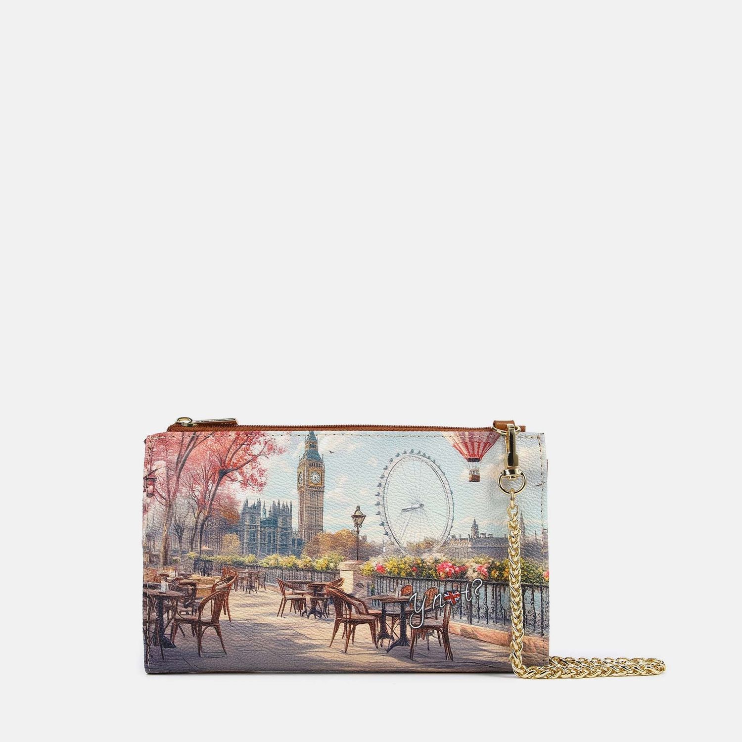 Ynot? Yes Bag Portafogli con tracolla London Caffè