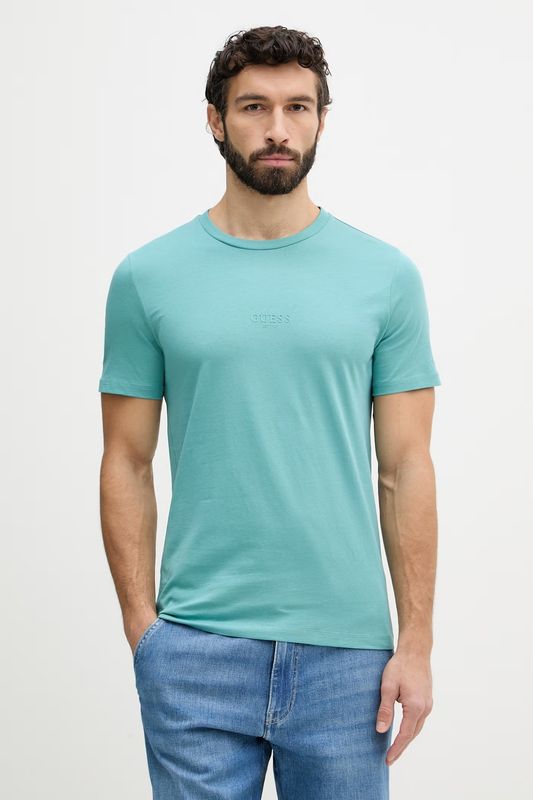 Guess T-shirt Slim Fit 'Aidy' Turchese 