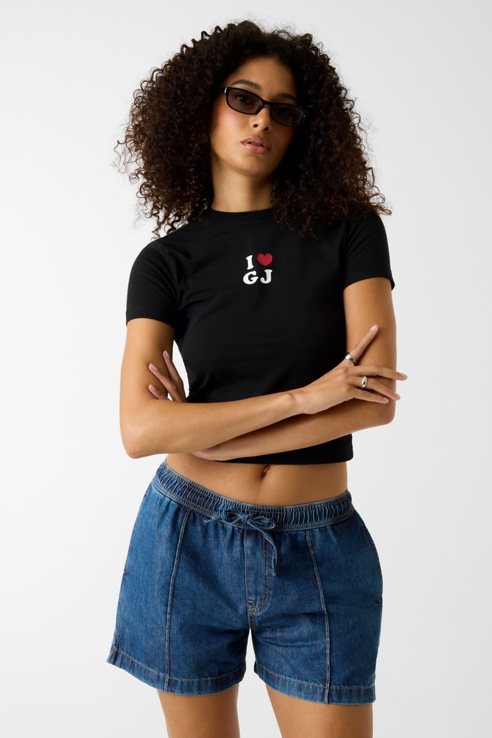Guess T-shirt cropped Nera